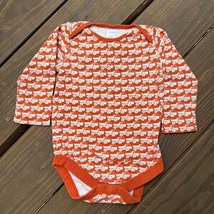 Baby Boden - Orange Dump Truck Long Sleeve Shirt